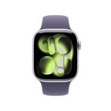 Apple Watch S11 Cellular 42mmシルバーアルミニウムケースとパープルフォグスポーツバンド - S/M
