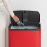 ブラバンシア Boタッチビン 60L   タッチ式ごみ箱  パッションレッド  223044