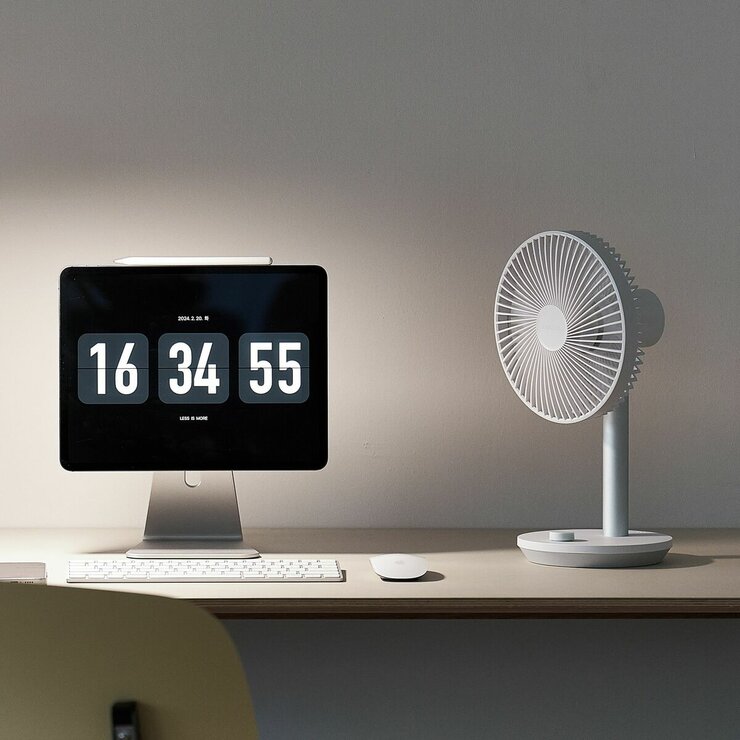 LUMENA コードレス 卓上扇風機 2個セット ホワイト&ネイビー