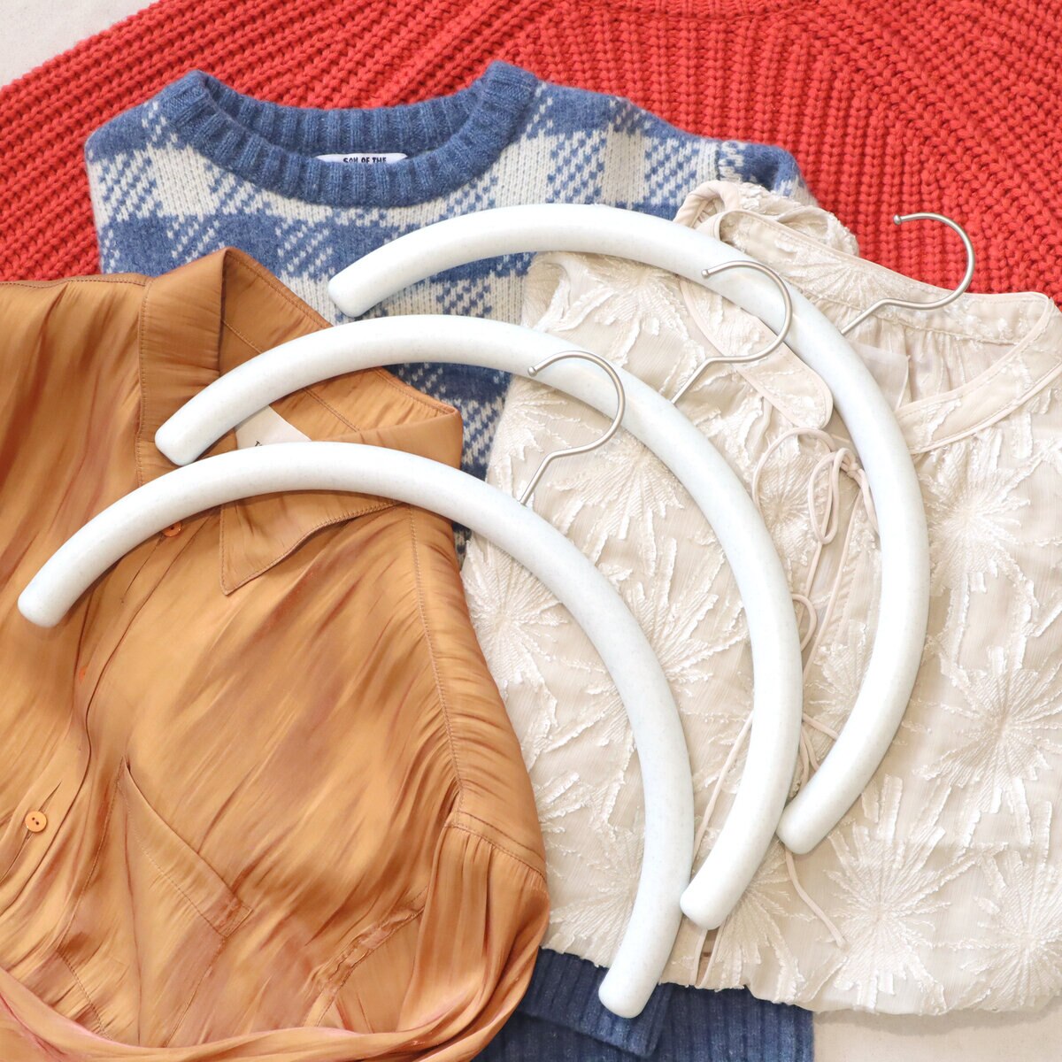 チャナカンパニー Balmy Hanger（バルミーハンガー） 服を傷めない まろやかハンガー 5本セット TP-ECM03-38-5ST