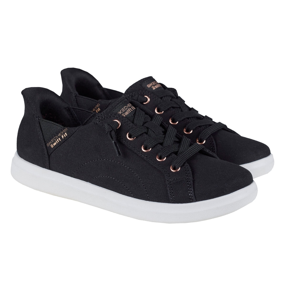 スケッチャーズ ウィメンズ ボブス D ヴァイン ブラック 25.5cm