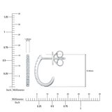 18K ホワイトゴールド 0.25カラット ダイヤモンド Jフープ ピアス