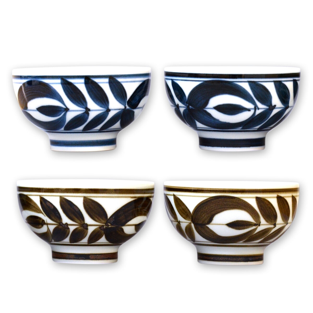 Hasamiware Rice Bowls Mawaribana Large 4pc