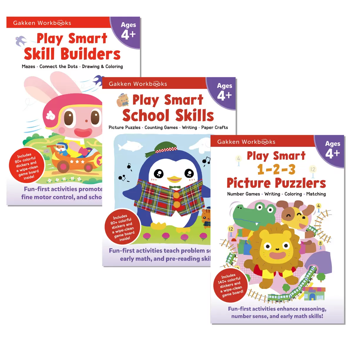 Play Smart 4歳児用 入園準備 ちえのおけいこ 数字パズル3冊セット Costco Japan