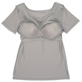 アツギ カップ付Tシャツ 2枚組 アイボリー/ベージュ L