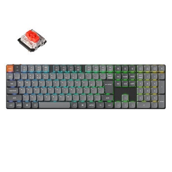 Keychron K5 Max QMK/VIA ワイヤレス カスタム・メカニカルキーボード RGB (ホットスワップ) 赤軸 JIS配列(かな印字なし)
