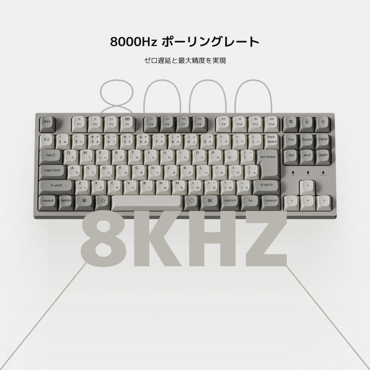 Keychron / C1 Pro 8k QMK/VIA カスタム有線メカニカルキーボード RGB 赤軸 (ホットスワップ) JIS配列