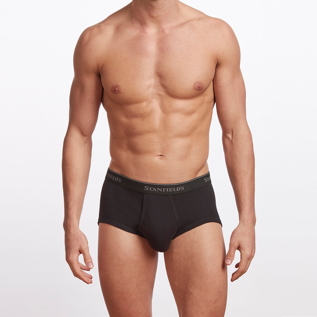STANFIELDS メンズ ブリーフ 6枚組 S ブラック