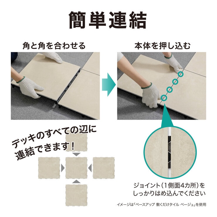 タカショー敷くだけタイル磁器 9枚組 JBG-BC/9S ベージュ/ダークグレー/ライトグレー タカショー敷くだけタイル磁器 9枚組 JBG-BC/9S ベージュ/ダークグレー/ライトグレー