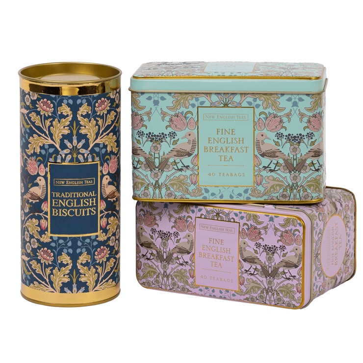 NEW ENGLISH TEA ブレックファストティー & ビスケットセット 紅茶2缶・ビスケット200g