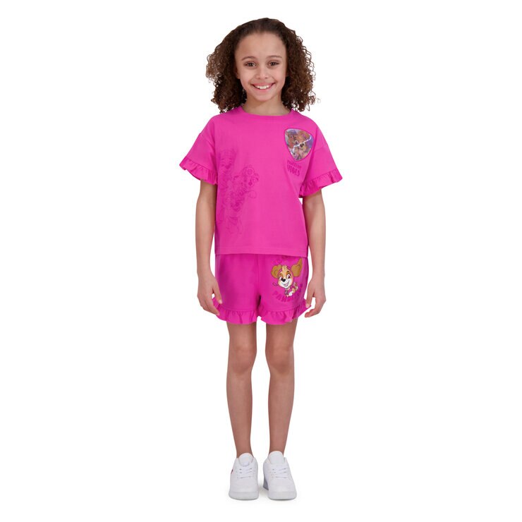 キャラクター キッズ Tシャツ&ショートパンツセット パウパトロール ピンク 5 キャラクター キッズ Tシャツ&ショートパンツセット パウパトロール ピンク 5