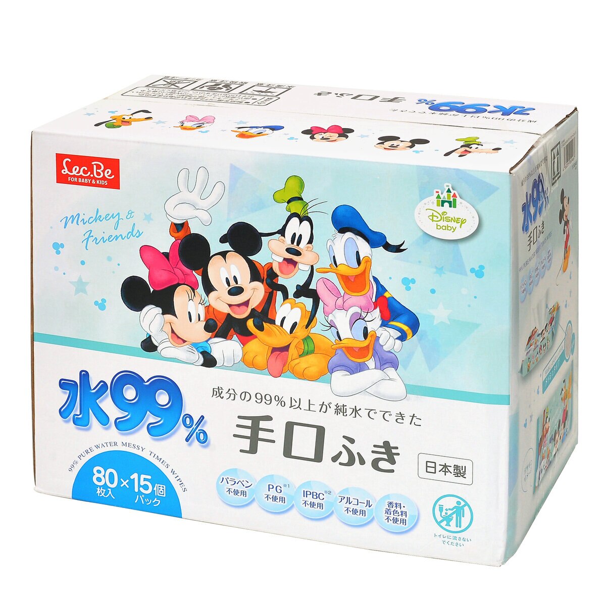 水99% 手口ふき / ミッキー&フレンズ 80枚入x15個 (1200枚) | Costco Japan 水99% 手口ふき / ミッキー&フレンズ 80枚入x15個 (1200枚) | Costco Japan