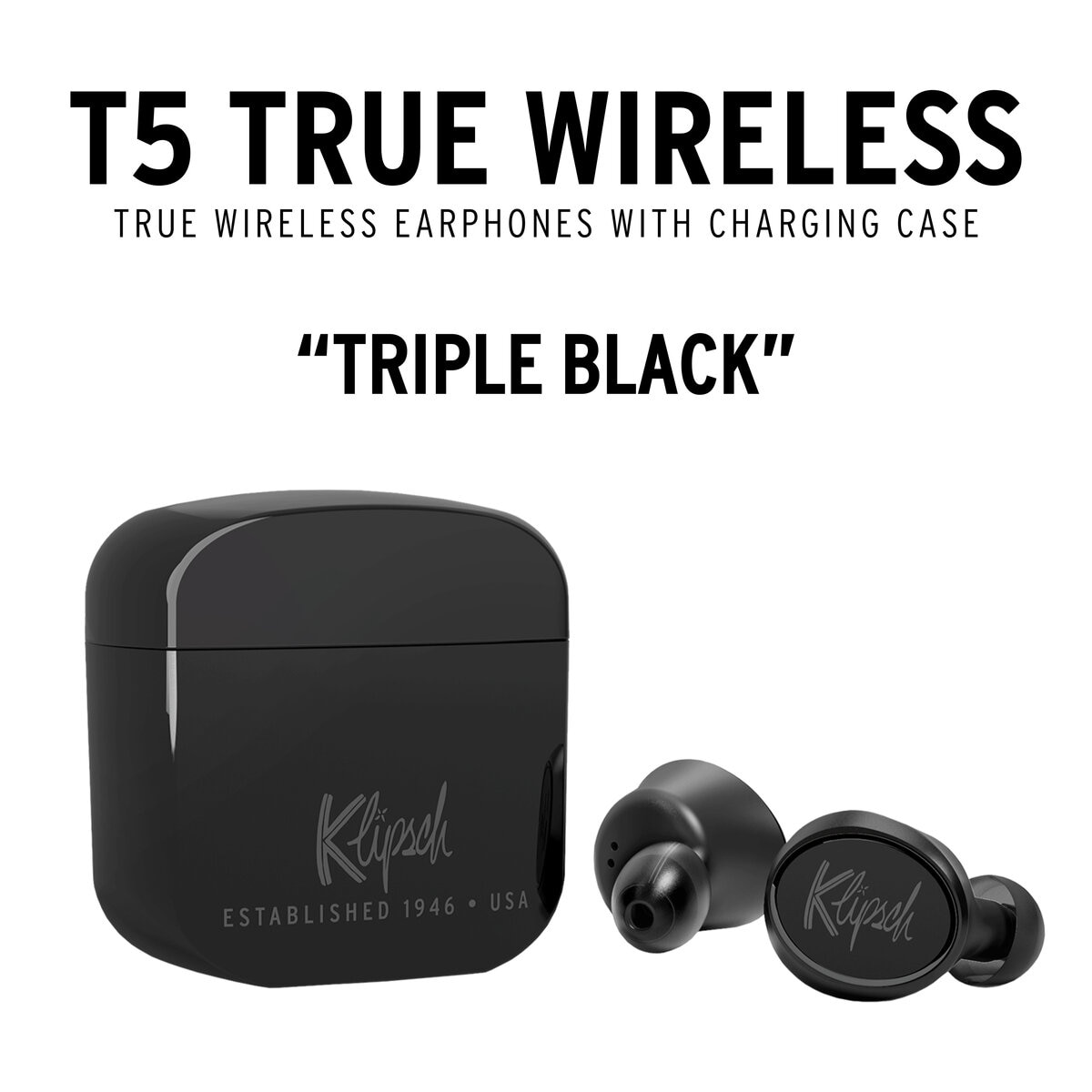 新品♡クリプシュKlipsch T5 TRUE WIRELESS イヤフォン 黒