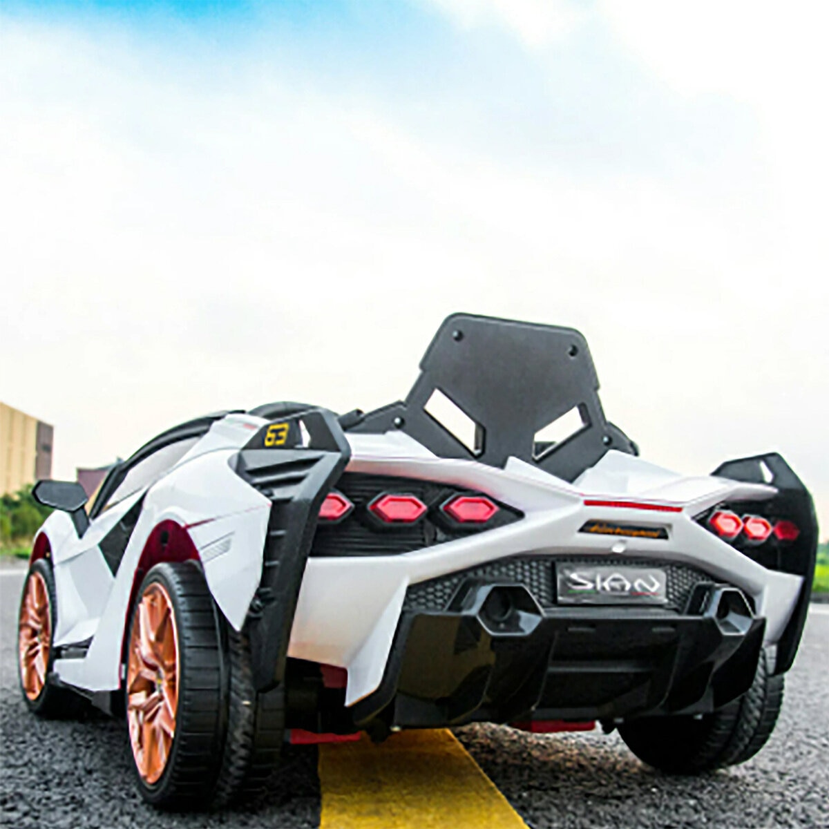 子ども用電動乗用カー ランボルギーニ ホワイト