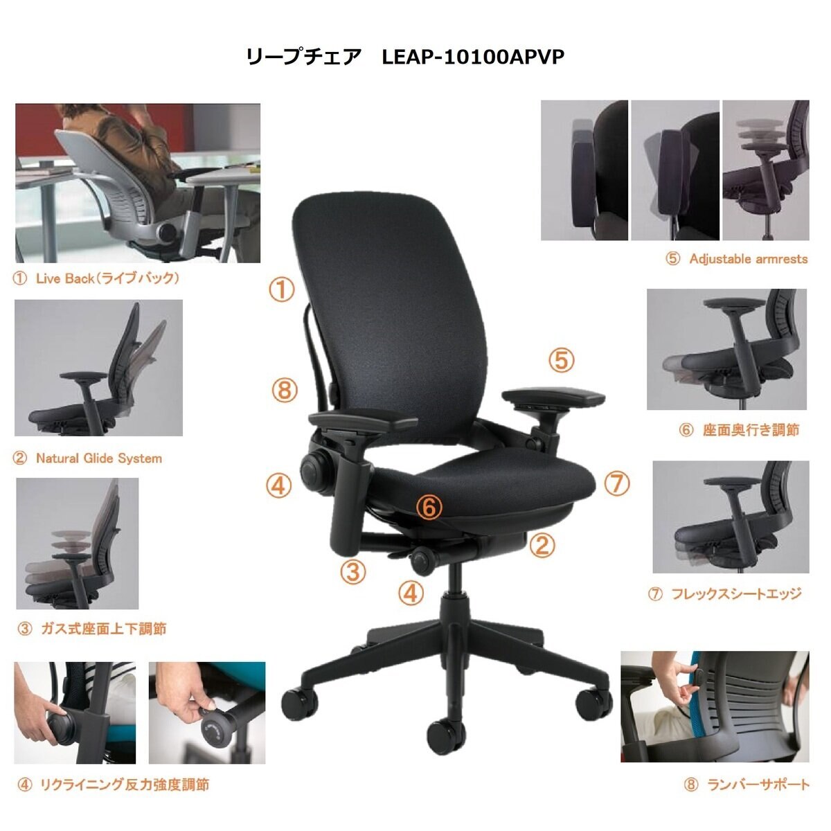 スチールケース リープチェア LEAP-10100APVP | Costco Japan