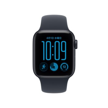 Apple Watch SE 3 GPS+Cellular 40mmミッドナイトアルミニウムケースとネイビーブルースポーツバンド - S/M Apple Watch SE 3 GPS+Cellular 40mmミッドナイトアルミニウムケースとネイビーブルースポーツバンド - S/M