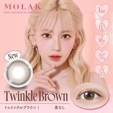 モラク ワンデー トゥインクルブラウン 10枚入り 宮脇咲良イメージモデルカラコン 度なし (±0.00)
