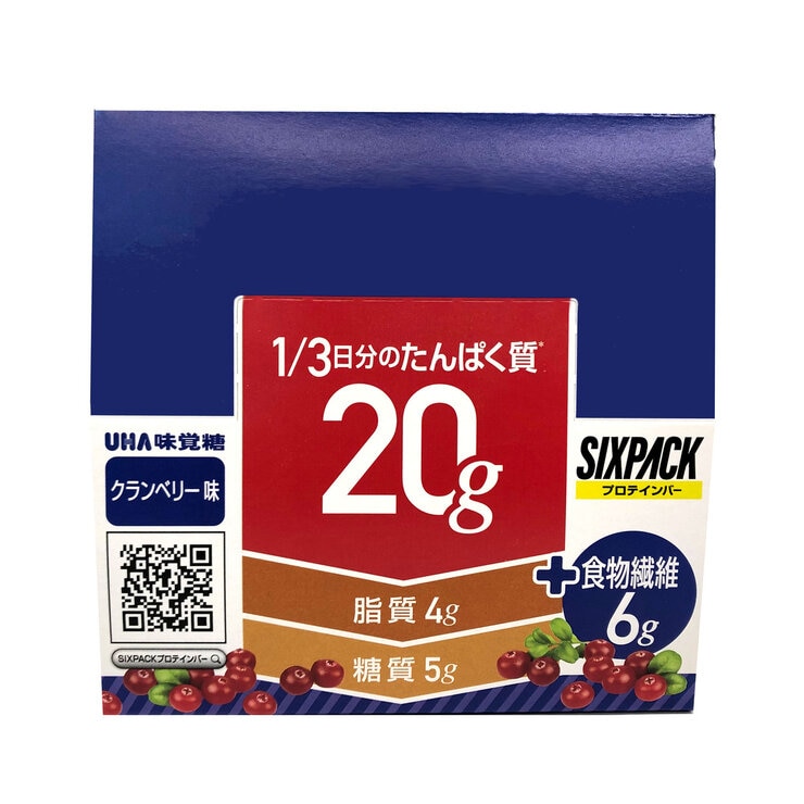 SIXPACKプロテインバー クランベリー味 10本入り SIXPACKプロテインバー クランベリー味 10本入り