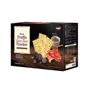 スネピック 黒トリュフハモン風味クラッカー 1.16kg (29g x 40袋) スネピック 黒トリュフハモン風味クラッカー 1.16kg (29g x 40袋)
