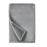 フランネル 大判ひざ掛け 152cm x 177cm ライトグレー