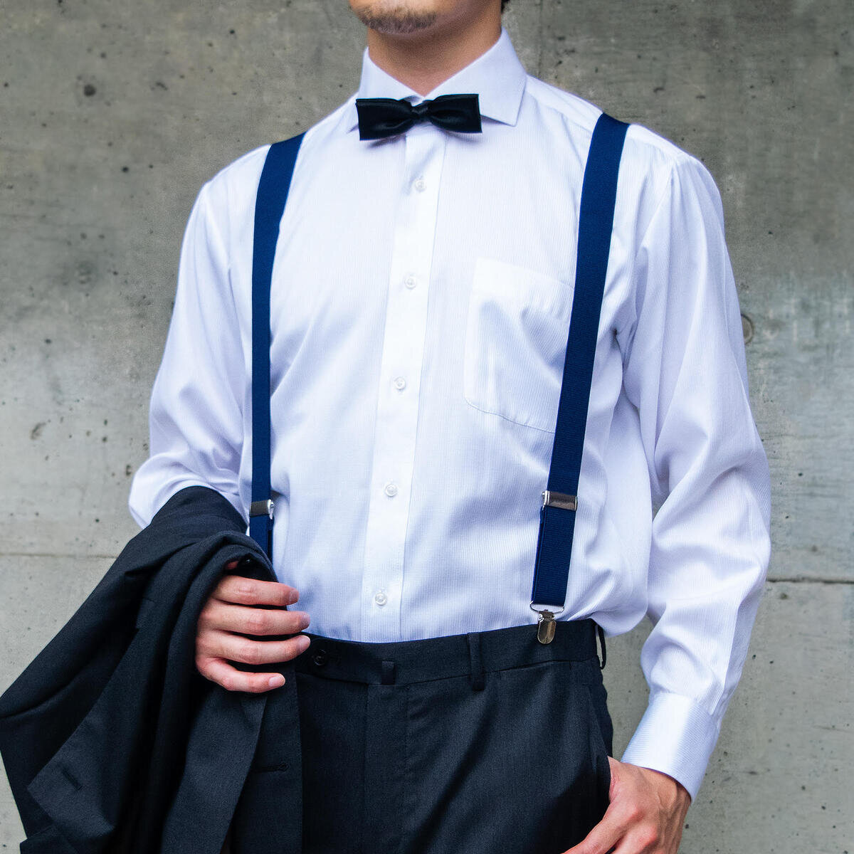 サスペンダー ネイビー