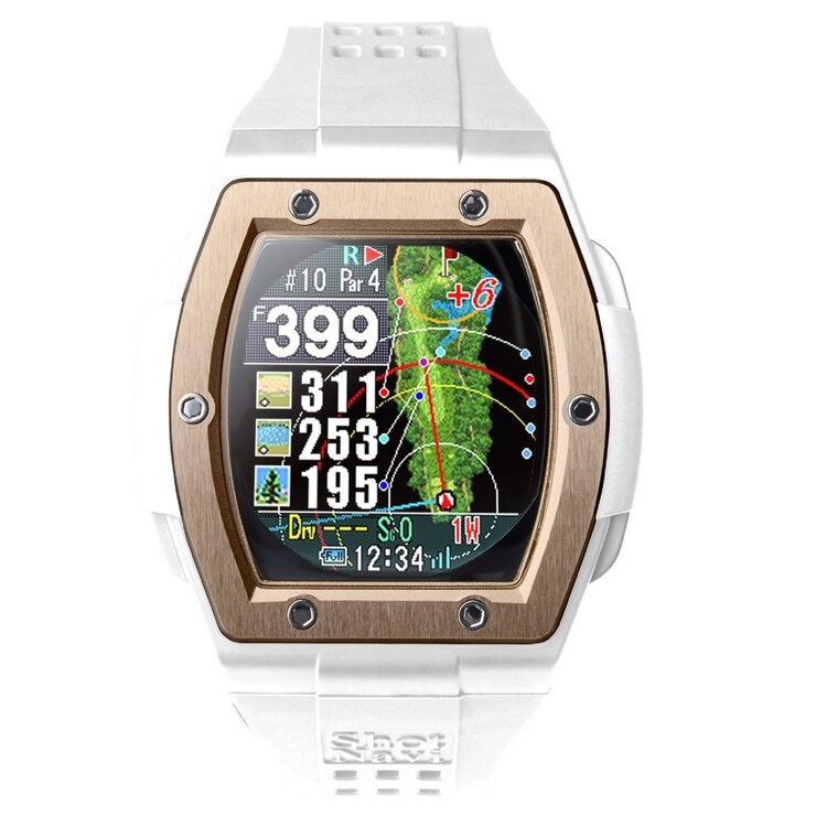ショットナビ クレスト GPS ゴルフナビ ホワイト/ローズゴールド ショットナビ クレスト GPS ゴルフナビ ホワイト/ローズゴールド