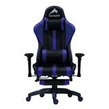 ルセル V3 オットマン付きゲーミングチェア ブルー
