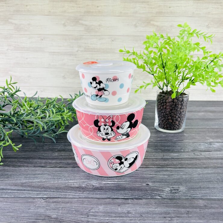 前畑 ミッキー＆ミニー 食品保存容器 3点セット