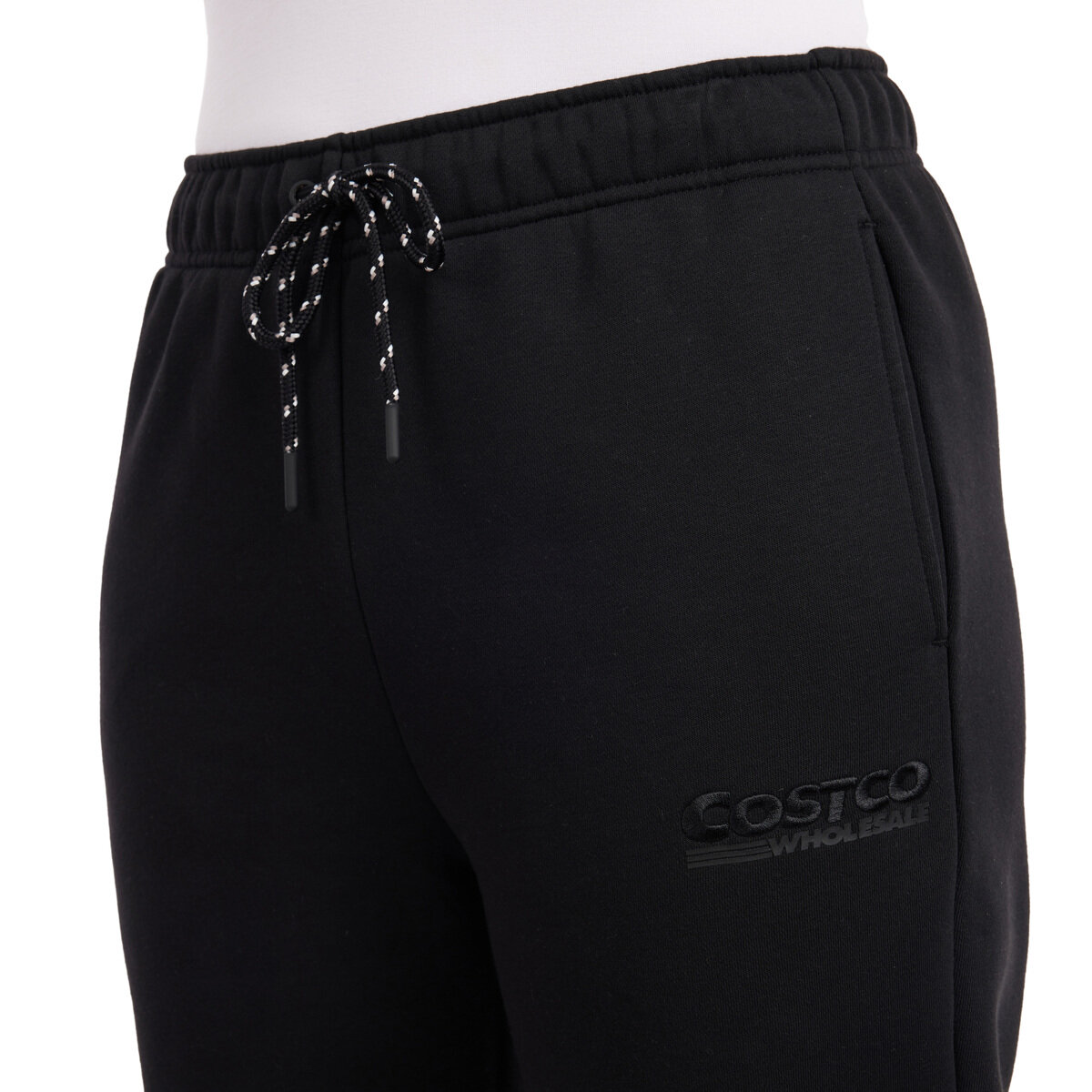 カークランドシグネチャー ユニセックス ロゴ パンツ ブラック L/XL