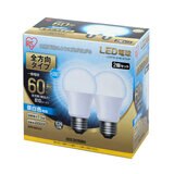 アイリスオーヤマ LED電球 全方向 E26 60型相当 2個セット 昼白色 LDA7N-G/W-6T52P