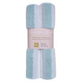 WELHOME バスラグ 45cm x 60cm 2個パック グレーストライプ