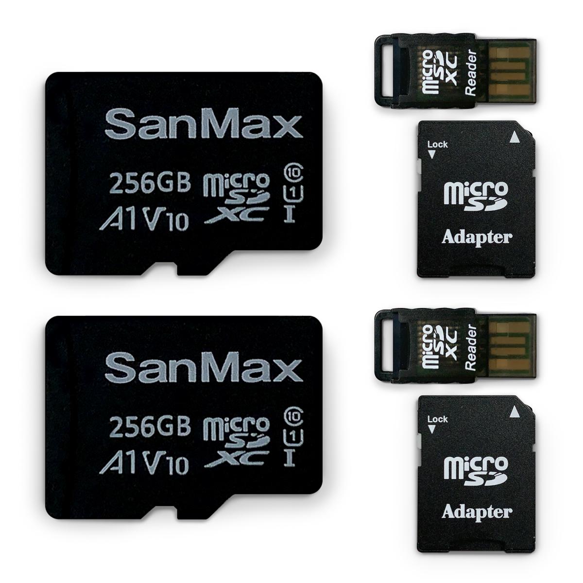 SanMax MicroSDXC カード 256GB 3-IN-1