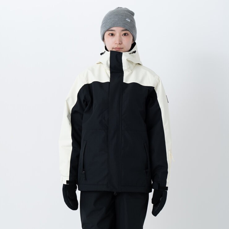 オーシャンパシフィック レディース スノージャケット クリーム / ブラック S オーシャンパシフィック レディース スノージャケット クリーム / ブラック S