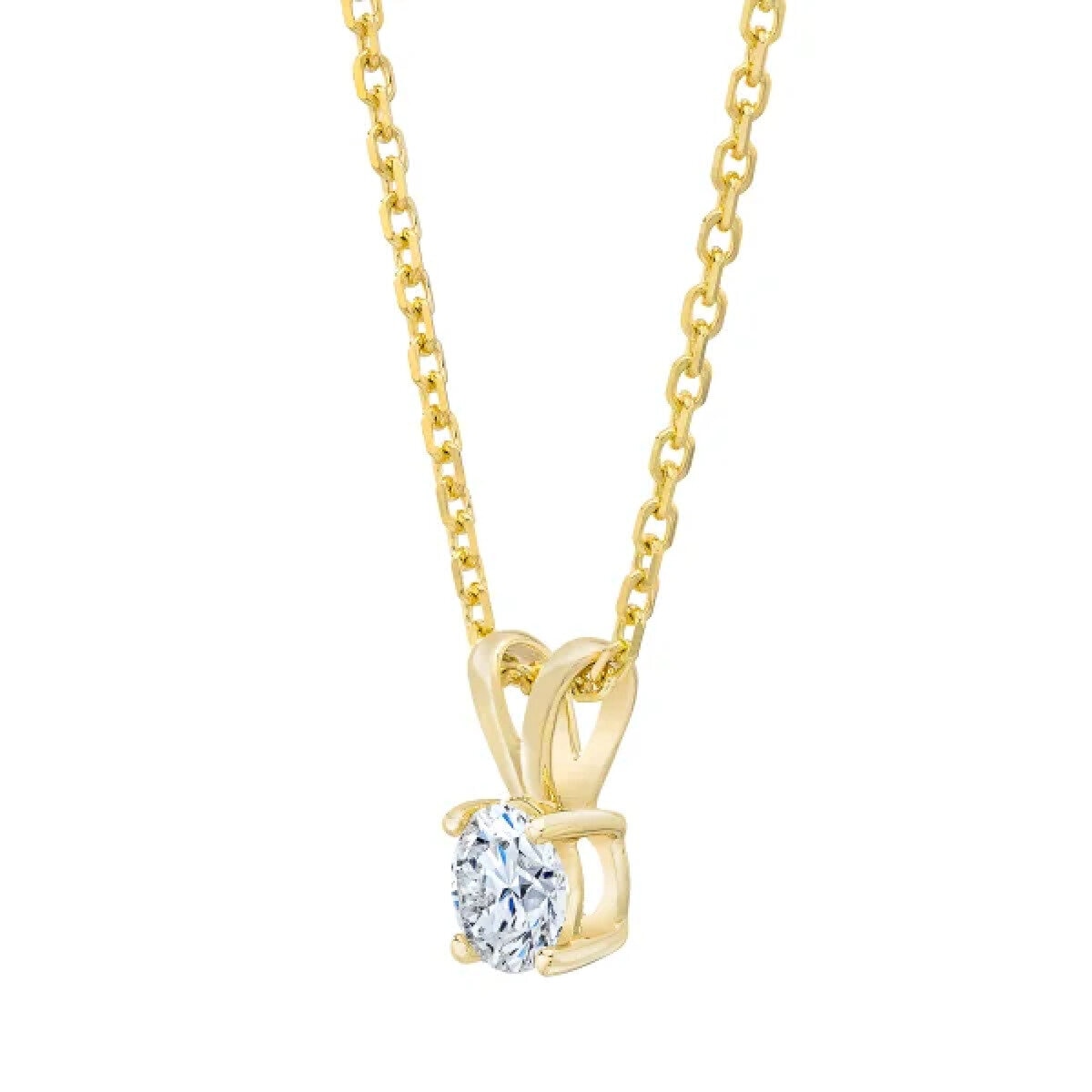 14K イエローゴールド 0.50カラット ソリティア ダイヤモンド ネックレス