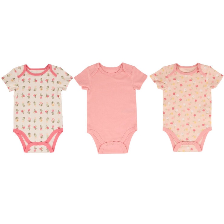LE TOP ベビー ボデイースーツ 5枚組 フラワー 24M