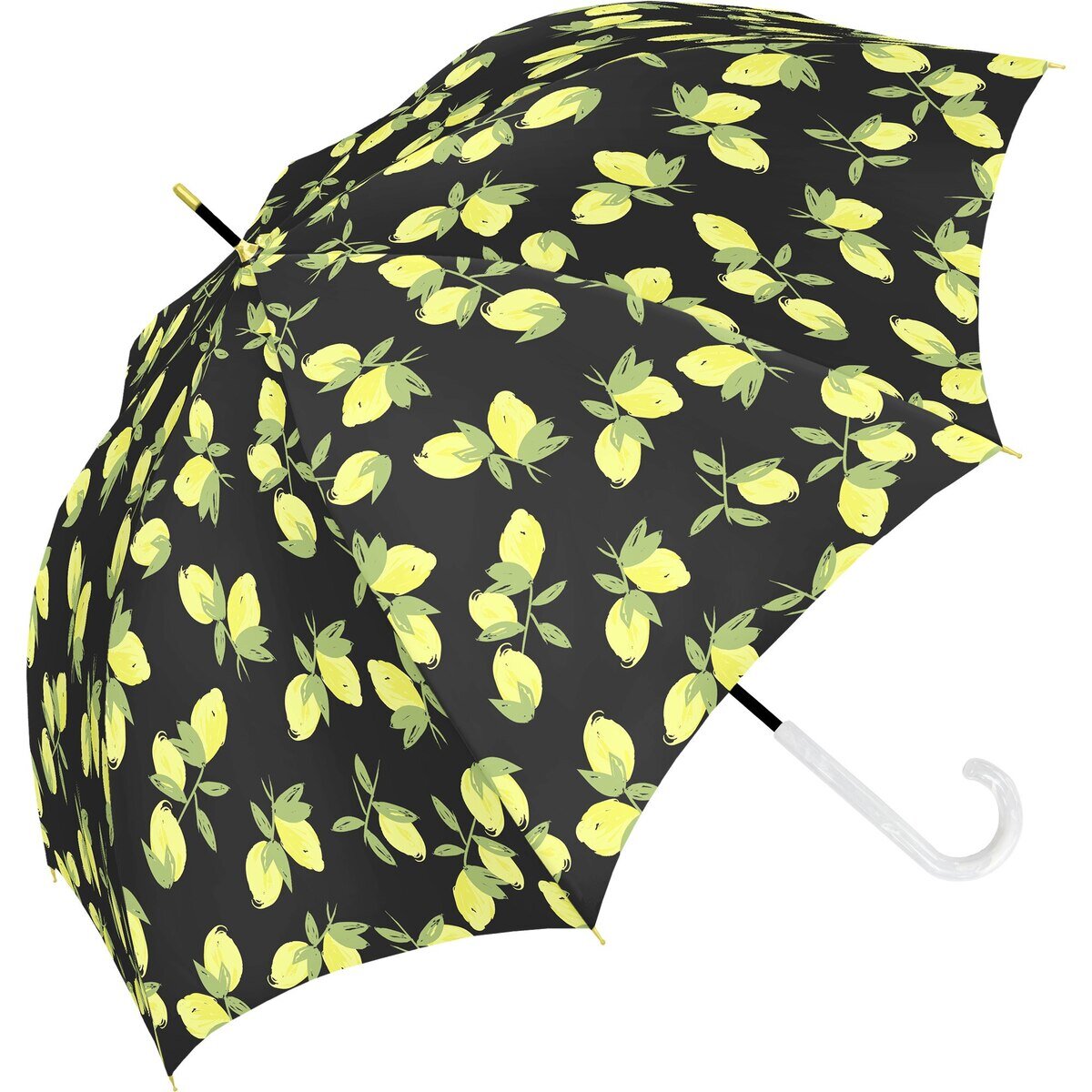 assa 雨傘長傘 RJ58 ワンタッチ 果物 ブラック / レモン RJ648 assa 雨傘長傘 RJ58 ワンタッチ 果物 ブラック / レモン RJ648