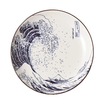 北斎富士 6.0皿 18.5cm 美濃焼