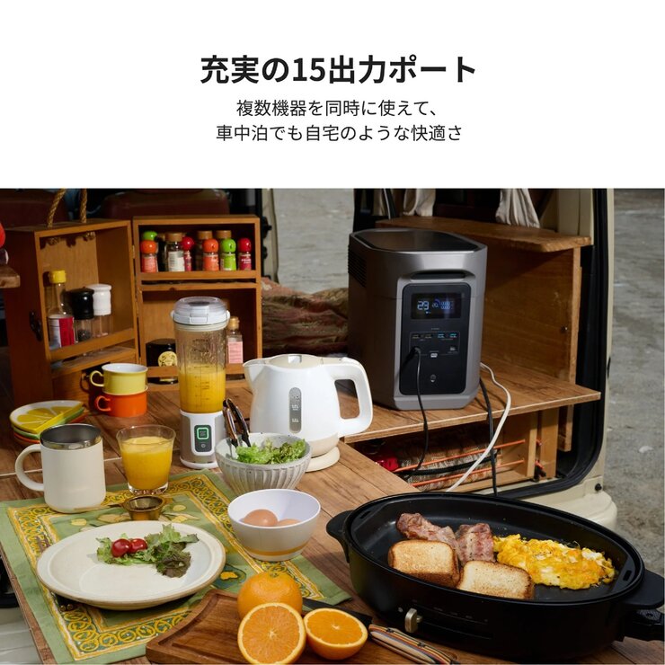 EcoFlow(エコフロー) ポータブル電源 デルタ２マックス S EFD2M-S-JP 容量2,048Wh