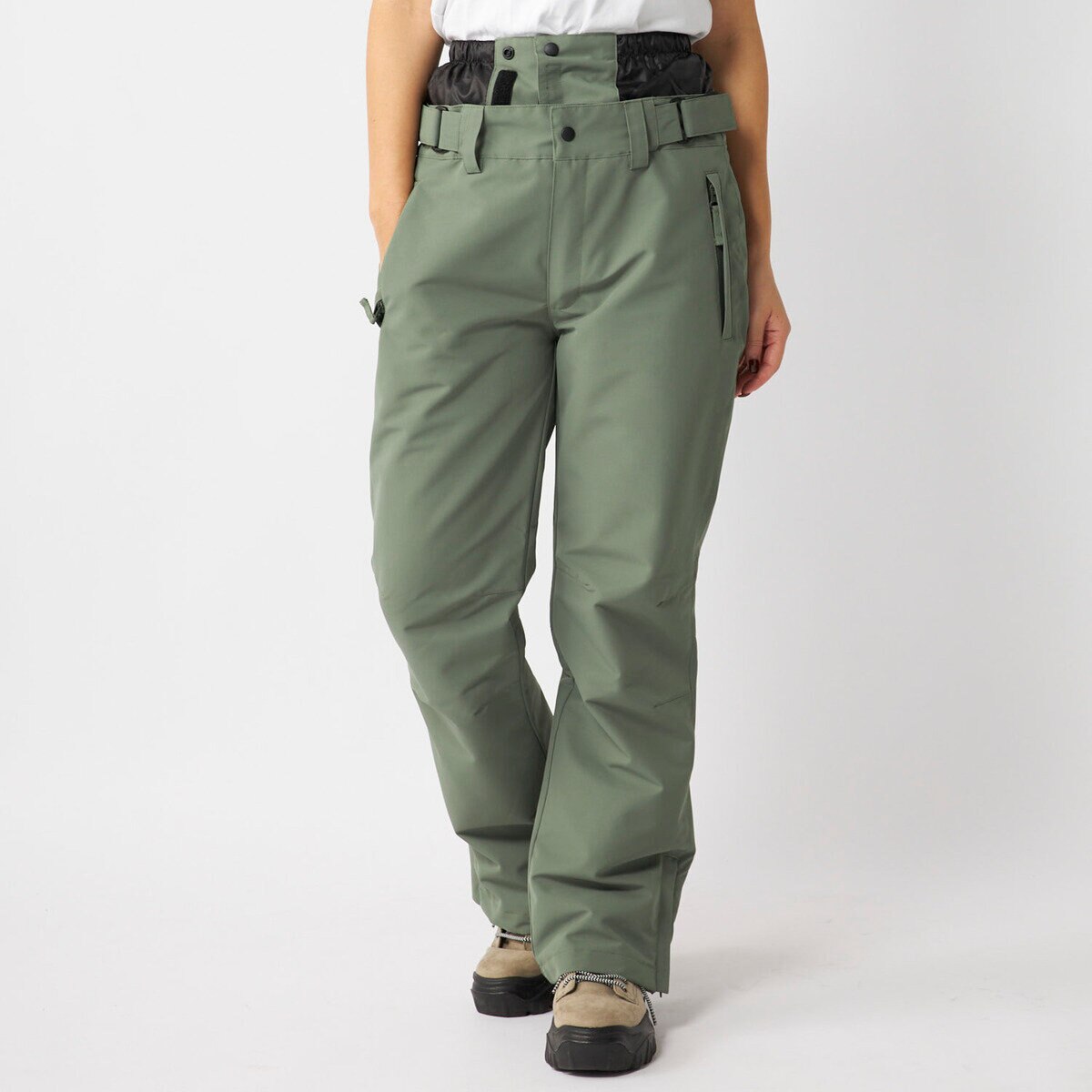 オーシャンパシフィック レディース スノー パンツ カーキ L