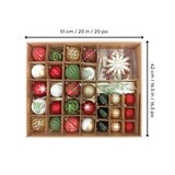 クリスマスオーナメント 78個セット レッド/グリーン