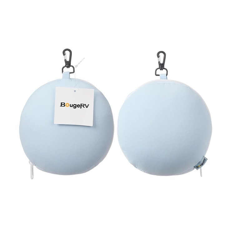 アイマスク付き ネックピロー アイスブルー