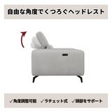 HTL 電動リクライニングソファ 2.5人掛け フロスト