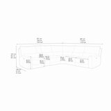 Gilman Creek Furniture 電動 布製リクライニングソファ 6ピース