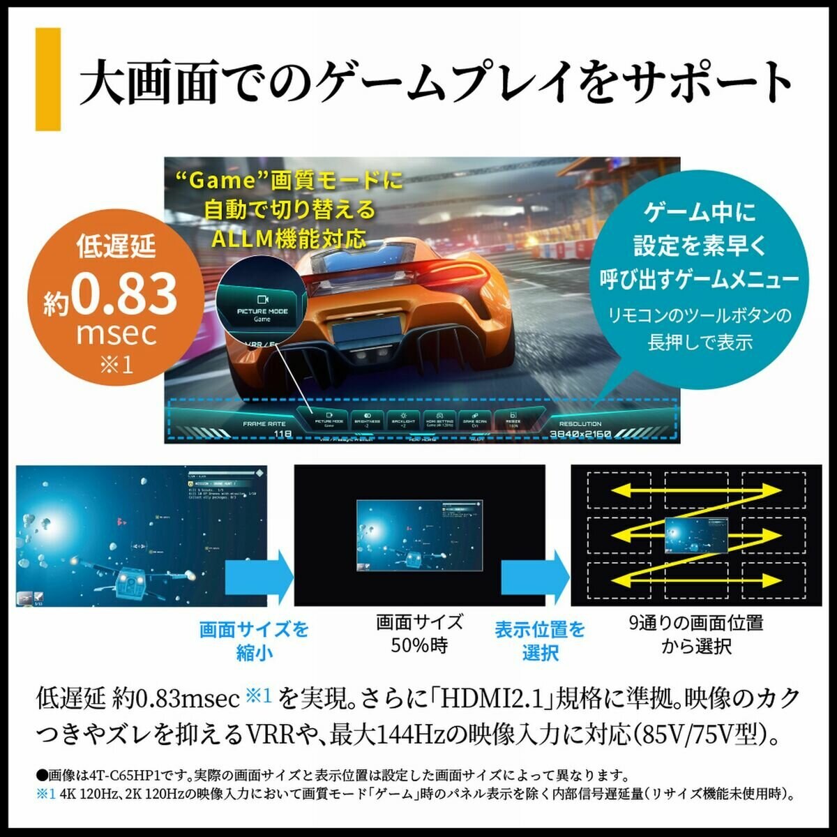シャープ アクオス 85インチ 4K MiniLEDテレビ 4T-C85HV1