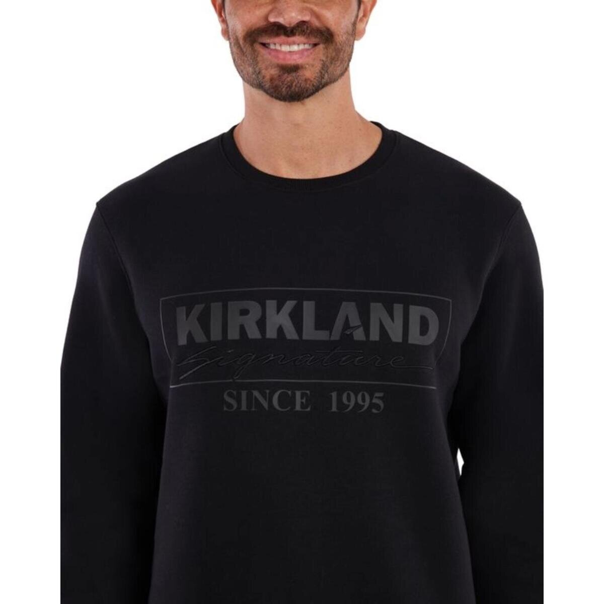 カークランドシグネチャー ユニセックス クルーネック スウェット ブラック M/L
