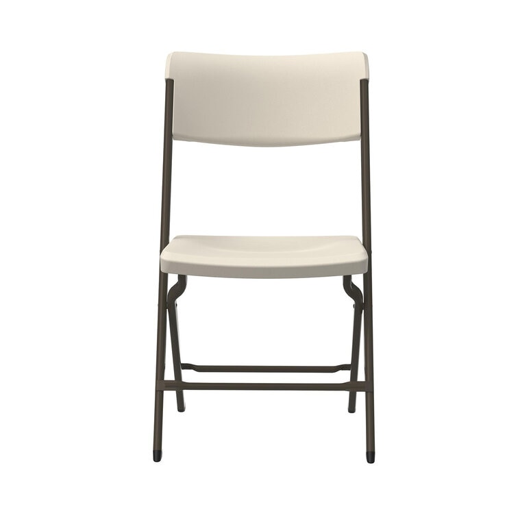 LIFETIME 折り畳み椅子 4脚セット アーモンド