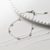 あこやパール プラチナ ステーションブレスレット 3ｍｍ/19ｃｍ