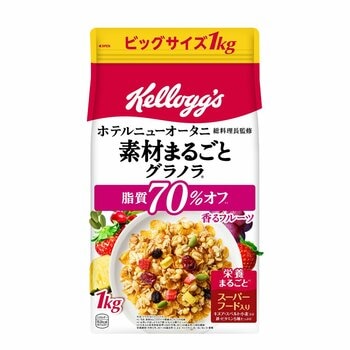 ケロッグ 素材まるごとグラノラ 脂質70%オフ 香るフルーツ 1kg ケロッグ 素材まるごとグラノラ 脂質70%オフ 香るフルーツ 1kg