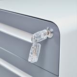 オフィスワゴン キャスター付き 3段オールロック - グレー