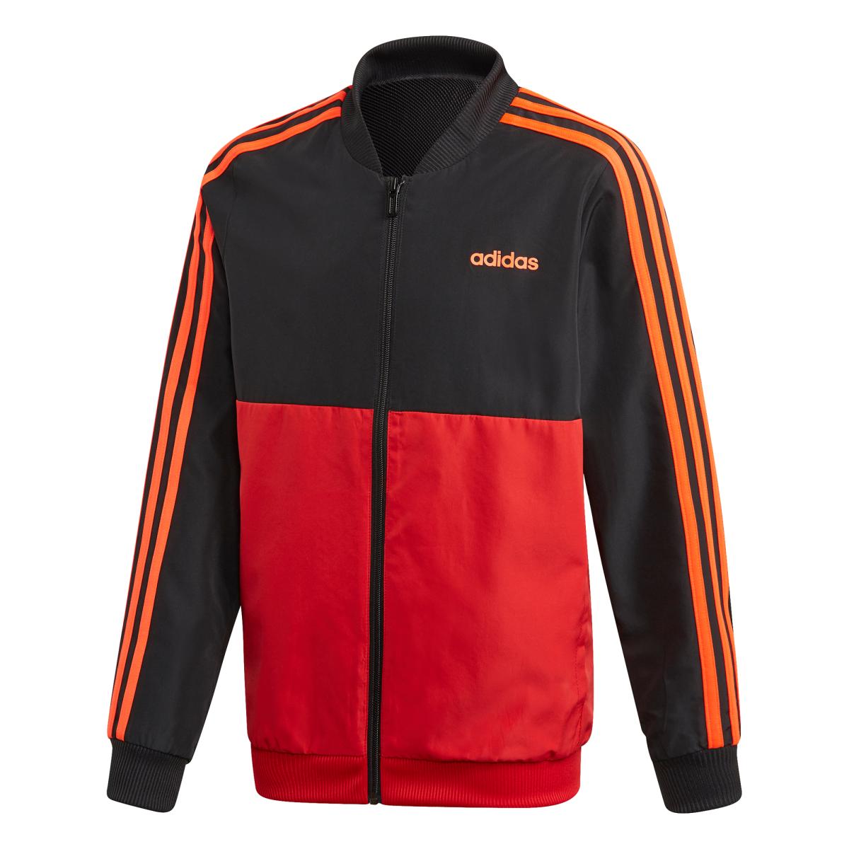 アディダス ボーイズ エッセンシャルズ 上下セット レッド 160